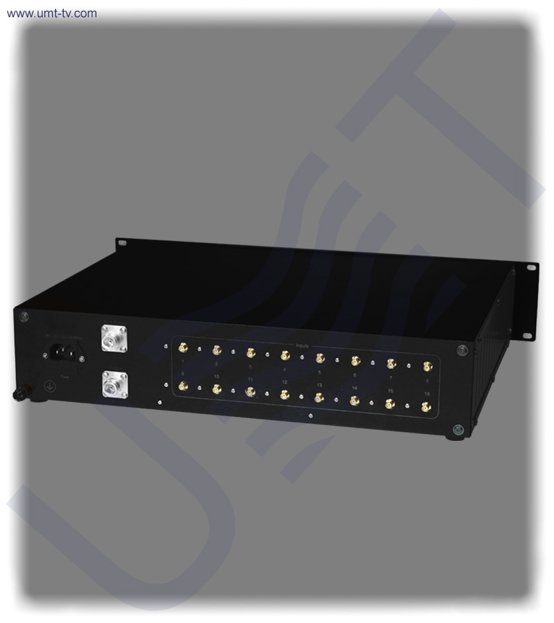 16 channel l band combiner equalizer   rear view   umt